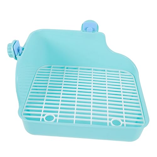 WOONEKY Haustier Hamster Kaninchen Toilettenbecken Käfig Töpfchen Kaninchenkäfig Hasen Töpfchen Hasenbett Kleintier Katzentoilette Welpen Pad Halter Haustier Toilette Töpfchen von WOONEKY