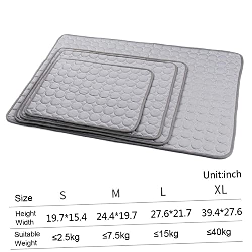 WOONEKY Haustier Kühle Unterlage Kühlkissen Fürs Bett Hundematten Zum Schlafen Kühlmatte Für Katzen Kühldecke Für Katzen Coole Matte Für Hund Kälteunterlage Für Hunde Hundebox Matte Grey von WOONEKY