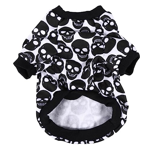 WOONEKY Haustier-Pullover tierkostüme Dog Costume Hoodie für Hunde hundekleidung Welpenhalloween-Shirt Feiertagshundekostüme Hund warmes Tuch Party-Hundetuch Reine Baumwolle Black von WOONEKY