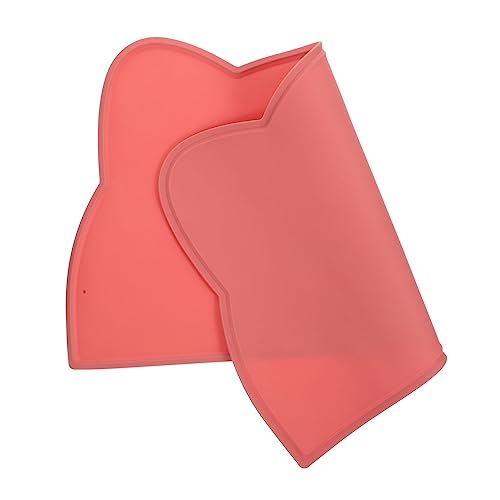 WOONEKY Haustier Tischset Slow-Feeder-Matte Katze Frisst Matte Katzenwassernapf Kissen Hundefuttermatte Für Fußböden Futtertablett Für Haustiere Haustierfuttermatte Kieselgel Rosa von WOONEKY