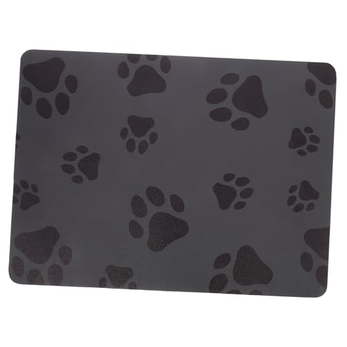 WOONEKY Haustier Tischset Wassernapfmatte Für Haustiere Trinkpad Für Hunde Katzenfuttermatte Hundematte Ohne Flecken Katzennapfmatte Katzen Und Hunde Kieselalgenschlamm-pu-Haut Hundefutter von WOONEKY