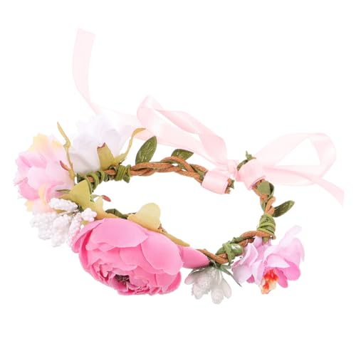 WOONEKY Haustierhalsband Katzenschleifenhalsband Haustier Bowknot Halskette Haustier-blumenhalsband Schönes Hundehalsband Hasen-dekor Kätzchenhalsband Mit Blumenmuster Rosa Stoff von WOONEKY