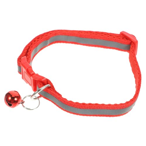 WOONEKY Haustierhalsband Zu Weihnachten Katzenhalsbänder Weihnachtshundehalsband Katzenhalsband Mit Glöckchen Katzenglocke Hundehalsbänder Für Welpen Welpenhalsband Filzstoff Rot Zubehör von WOONEKY