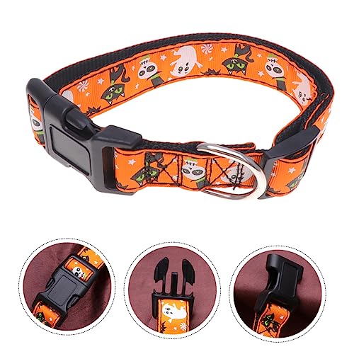 WOONEKY Haustierhalsband Zubehör Für Hundehalsbänder Hundehalsband Mit Glocke Katzenhalsbänder Mit Schnalle Zierkrawatten Haustier Memorial Halskette Personalisiert Hunde Halloween Nylon von WOONEKY