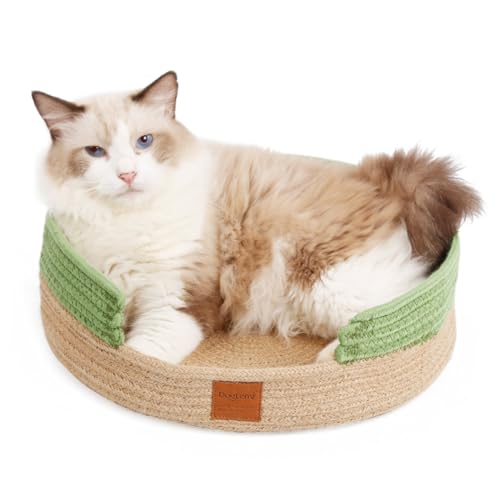 WOONEKY Haustierkissen Katzenkratznest Katzenbedarf Warm halten Katzenkratzer für Teppiche Katzenbett haustierbett pet Bed Haustiernest Stricken Haustierhaus die Katze kratzbaum für Katzen von WOONEKY