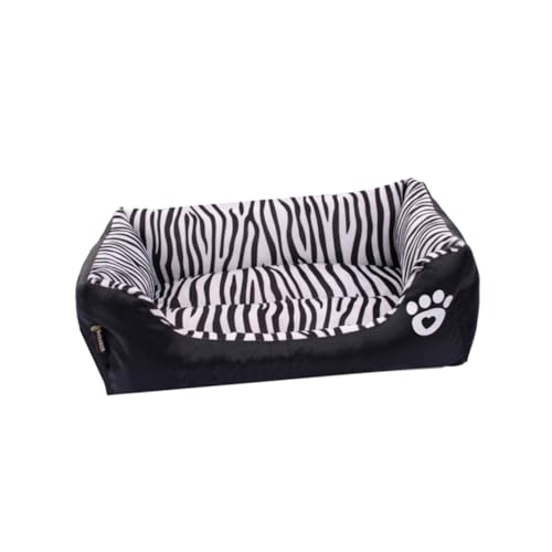 WOONEKY Haustierbett pet Bed Hundebett Cozy Haustiermatte Zebramuster Zwinger Schlafmatten Haustierkissen Schlafmatte für Haustiere kleine und mittelgroße Hunde Baumwollnest Schlafkissen von WOONEKY