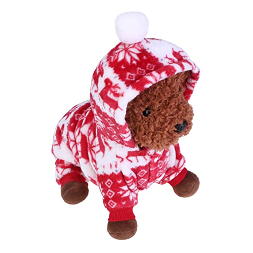 WOONEKY Haustierkleidung Hundehoodies Für Kleine Hunde Haustier-weihnachtsoverall Kapuzenpullover Für Hunde Hunde-Hoodies Für Große Hunde Outdoor-Bekleidung Weihnachtstuch Die Katze von WOONEKY