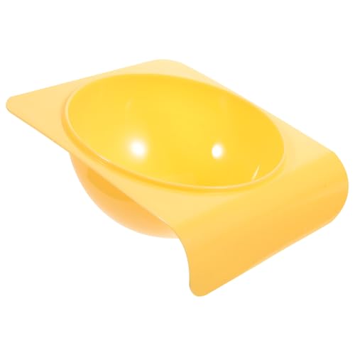 WOONEKY Haustiernapf tierfutter pet Supplies cat Bowls wasserschüssel hundekot Indoor Hundenapf Behälter für Hundefutter Hundefutterhalter Futternapf in Lebensmittelqualität Plastik Yellow von WOONEKY