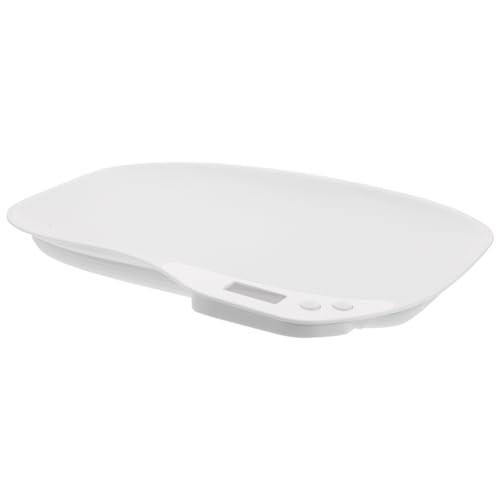 WOONEKY Haustierwaage Kitchen Scale kuechenwaage hundewaage Tiergewichtwaage Haustierprodukt babywaage Waage für Tierfutter Digitale Waage Waage Gewichtsskala Haustierbedarf Abs Weiß von WOONEKY