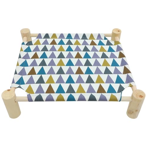 WOONEKY Holz Katzenbett mit Hängematte Atmungsaktive Katzenliege für Drinnen Platzsparend und Langlebig für Kleine Haustiere Fördert Luftzirkulation und Sicht die Natur WOONEKY Holz Katzenbett mit Hängematte Atmungsaktive Katzenliege für Drinnen Platzsparend und Langlebig für Kleine Haustiere Fördert Luftzirkulation und Sicht die Natur von WOONEKY