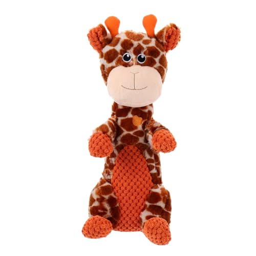 WOONEKY Einzigartiges Design Hundespielzeug Plüsch Zahnen Spielzeug Haustier Molar Chew Giraffe Form Für Welpen von WOONEKY