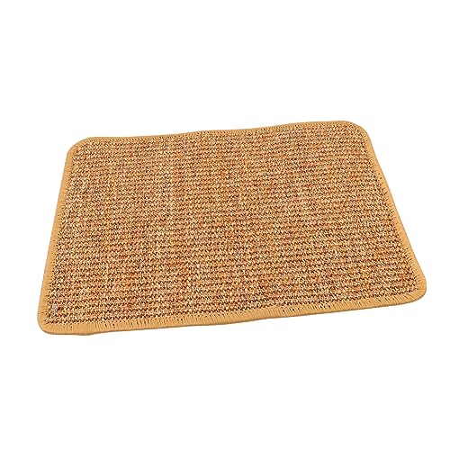 WOONEKY Katze Kratzmatte Couch Ecke Katzenkratzer Couchkratzer Für Katzen Katze Teppich Matte Kratzmatte Für Haustiere Haustier Teppich Kätzchen Kratzmatte Katzenkratzpolster Khaki Sisal von WOONEKY