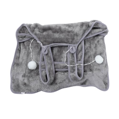 WOONEKY Katzen Tasche Schultertrage Für Katzen Schlafsack Für Haustiere Tragetasche Für Haustiere Kätzchenhalterbeutel Puff-Einkaufstasche Katzentrageschürze Hundetasche Korallenvlies Grey von WOONEKY