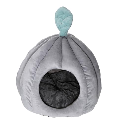 WOONEKY Katzennest haustierbett pet Bed katzenkörbchen katzenhöhlen Katzenzubehör Kätzchen Katzenheim Zuhause Katzenwürfel Halloween-Katzenbett Heimtierbedarf Heimtierbett Stoff Grey von WOONEKY