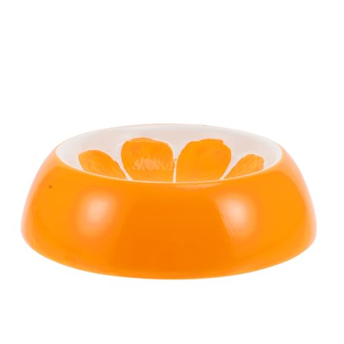 WOONEKY Katzenschüssel aus Keramik Futternapf für Haustiere Obst Feeder Fruchtbehälter pet Water Bowl pet Bowl Hundenäpfe katzenfutter Kätzchen Futternapf Wassernapf für Welpen Orange von WOONEKY