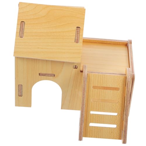 WOONEKY Kleines Tierheim Für Nagetiere Hamsterhaus Rattenversteck Und Igelhütte Aus Natürlichem Material Ideal Und Rückzugsort Für Kaninchen Und Hamster 2er Set von WOONEKY