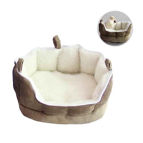 WOONEKY Kleintier Schlafsack Bett für Frettchen Kaninchen Meerschweinchen Hamster Hängematte Sofa mit Reißverschluss Kaffeefarbe WOONEKY Kleintier Schlafsack Bett für Frettchen Kaninchen Meerschweinchen Hamster Hängematte Sofa mit Reißverschluss Kaffeefarbe von WOONEKY