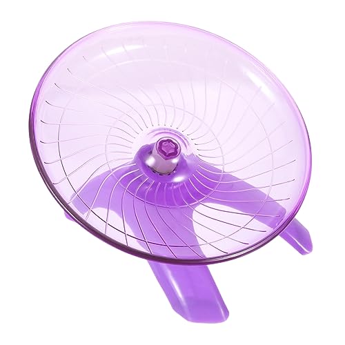 WOONEKY Laufrad Für Hamster Leise Laufendes Laufrad Rattenrad-Spielzeug Stilles Hamsterrad Leises Igelrad Rad Für Igel Rattenspielzeug Großes Hamsterrad Spinner Rennmaus Rad Violet Plastik von WOONEKY