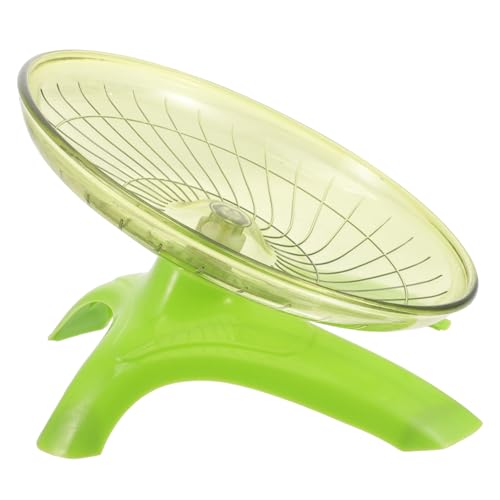 WOONEKY Laufrad Für Hamster Rennmaus Rad Spielzeug Hamster Fliegende Untertasse Hamsterrad Groß Rad Für Meerschweinchen Spielzeuge Ruhiges Hamsterrad Räder Mausrad Tank Light Green Plastik von WOONEKY