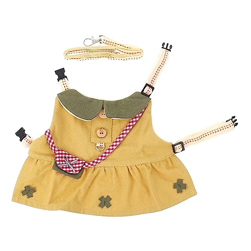 WOONEKY Leibchen Kleintierkleidung Kleidung Für Kleintiere Mini-hundekleid Welpenleine Kätzchen-Kleidung Kaninchenleine Kleid Leine Hemdkleid Baumwolle Geschirr Füße Outdoor-Bekleidung von WOONEKY