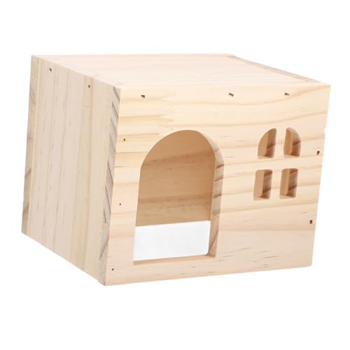 WOONEKY Guinea Pig Kleintierhaus Aus Für Hamster Und Meerschweinchen Mehrkammer Hideout Mit Futter Und Wasserplattform Ideal Als Rückzugsort Und Für Ihre Kleinen Haustiere Nagerhaus Meerschweinchen von WOONEKY