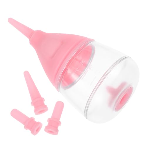 WOONEKY Pet-Flasche Welpenflasche Babyflasche Für Kätzchen Futterspender Für Welpen Kätzchen Flasche Katze Füttert Milchflasche Kieselgel Haustier Rosa Medizin Feeder Neugeboren von WOONEKY