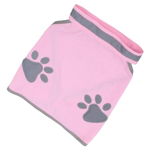 WOONEKY Reflektierende Weste Für Haustiere Kleine Hundeweste Regenmantel-hundekleid Haustierweste Für Den Außenbereich Diensthundeweste Haustierkleidung Draussen Rosa Polyester Labrador von WOONEKY