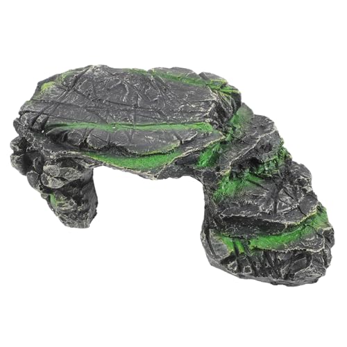 WOONEKY Schildkröten Terrassen Aquarium Sonnenplattform Schildkröten Dock Reptilien Schildkröten Dekorationen Schildkröten Tank Dekorationen Aquarium Ornament Felsfrosch von WOONEKY