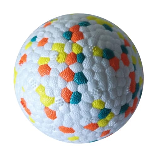 WOONEKY Hochwertiger Interaktiver Kauspielzeug Ball Für Hunde Bissfester Farbenfroher Molarball Aus ETPU Ideal Für Zahnpflege Und Spielspaß Pet Chew Toy Für Aktive Haustiere von WOONEKY