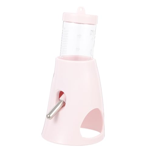 WOONEKY Trinkflasche Hamster Hamster Trinkflasche Vertikaler Wasserspender Für Chinchilla Und Nager Stehendes Design Auslaufsicher Zartem Kirschblütenpink Ideal Für Hamster Und Kleine Haustiere von WOONEKY