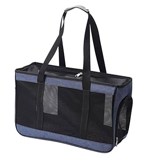 WOONEKY Tasche Für Haustiere Welpen Reisen Die Einkaufstasche Organizer-Einkaufstasche Atmungsaktive Katzentrage Atmungsaktive Hundetragetasche Kleiner Hundetransporter Blue Oxford-Stoff von WOONEKY