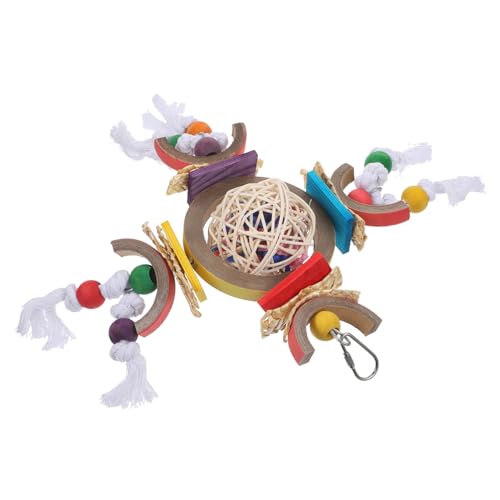 WOONEKY Vogelpapageienspielzeug knete Spielzeug kauspielzeug The Birdcage vogelkescher Spielzeug für Papageien Vogel Papagei Spielzeug Vogelspielzeug Sittichspielzeug zum Aufhängen hölzern von WOONEKY