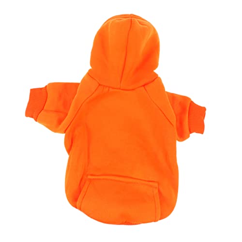 WOONEKY Haustierkostüm Hund Warmer Mantel Kapuze Modische Hundejacke Für Kalte Tage Gr. Xs Orange von WOONEKY