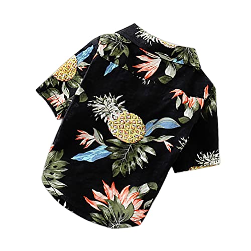 WOONEKY Hundekostüm Haustier Hawaiian Style Shirt Haustier Bluse Kleid Atmungsaktives Welpenkleidungsstück von WOONEKY