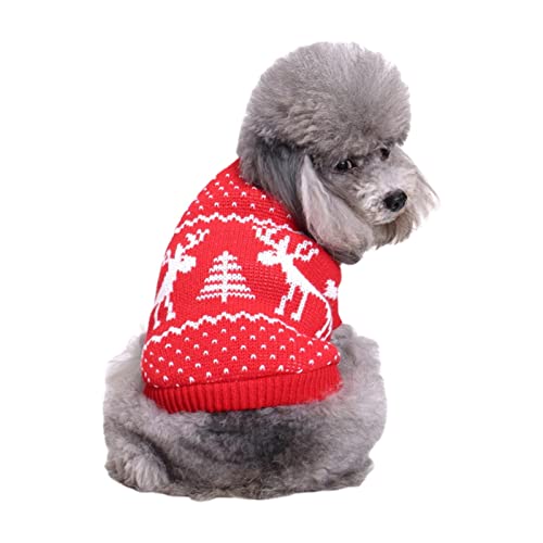 WOTEG Weihnachts-Hundekleidung,Weiche süße leichte warme Kleidung - Weihnachtskostü -Hundewintermantel, lustig, praktisch für Tierklini, Tierhandlungen von WOTEG