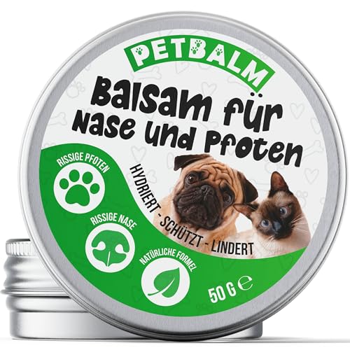 WOTPUP Pfotenbalsam Hund, ideal für die Pfotenpflege Hund. Milder Duft, Spendet Feuchtigkeit, Schützt, Lindert und Repariert Kratzer und Abschürfungen. Pfotenbalsam Katze, Natürlich, 50 Gr von WOTPUP