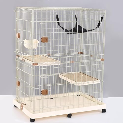 Große Haustierkiste für den Innenbereich – zusammenklappbare Haustierkiste, 2-lagige Hundehütte bietet geräumigen Wohnraum für Haustiere, 84 x 55 x 114 cm von WOTZOV