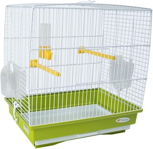 Papageienkäfig, Flugkäfig, 14-Zoll-Vogelkäfig aus Eisen für Sittiche, Papageien, Tauben, Nymphensittiche, Finken, Sperlingspapageien, Kanarienvögel, Conure,，Green von WOTZOV