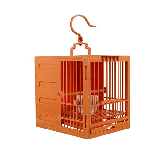 Quadratische Vogelkäfige Abs Heimtierbedarf Vogelträger Kleiner tragbarer Vogelhäuschenträger Retro-Vogelhäuschen für kleine Vögel, Quadratisch A，Square B von WOTZOV