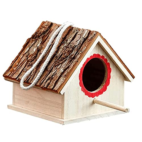 Vogelkäfig Vogelkäfig aus Holz Praktische Vogelkäfige zum Aufhängen Kreatives Vogelhaus für Vogelnester im Gartenhof im Freien Dekoratives neuartiges Design von WOTZOV