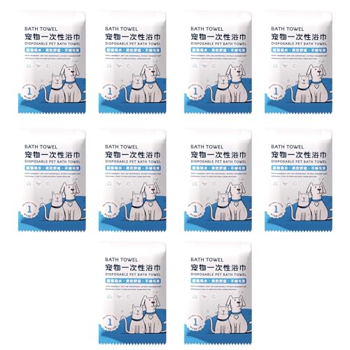 10 Pack Haustiere Handtuch Hunde Vliesstoffe Badetuch Für Kleine Hunde Schnell Trocknend Wasser Absorption Katze Haar Handtuch Hund Zubehör von WOURRD