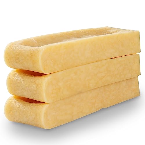 WOW BITES Premium Kaukäse für Hunde – Langer Kauspaß aus natürlicher Milch – Kaukäse Hundeknochen - Groß Käsestangen – (300 g, 3er Pack, L) von WOW BITES