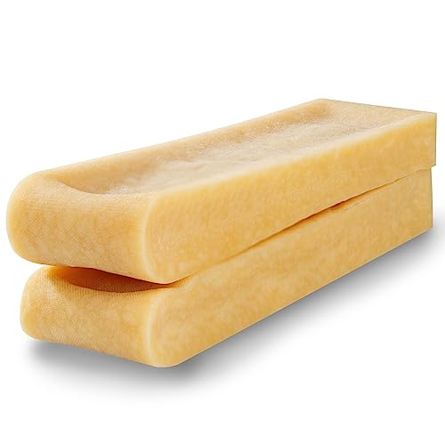 WOW BITES Premium Kaukäse für Hunde: Yak Käse Hund, Käsestangen - Langer Kauspaß, Käseknochen - Gesund und Natürlich, Robust und Strapazierfähig, Lecker (XL, 2er Pack) von WOW BITES