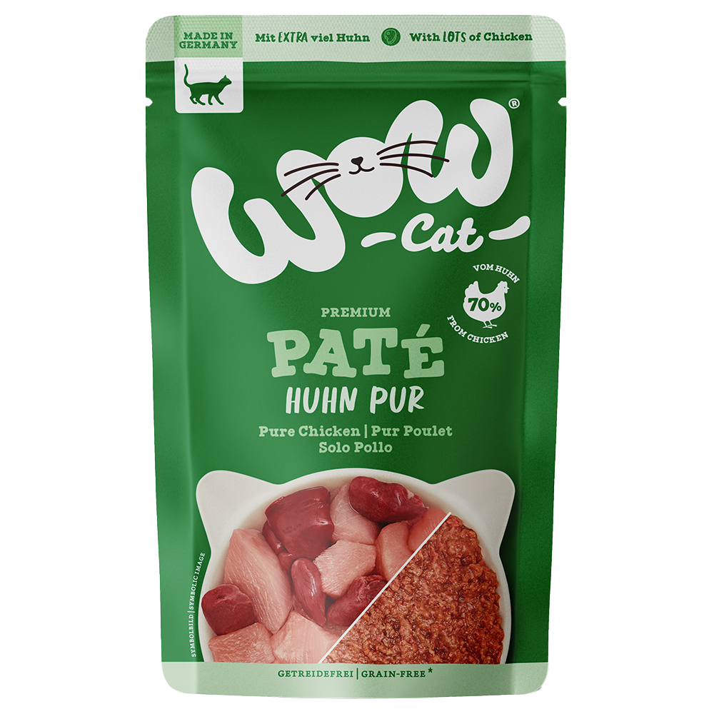 Sparpaket WOW Cat Adult 24 x 125 g - Huhn Pur von WOW Cat