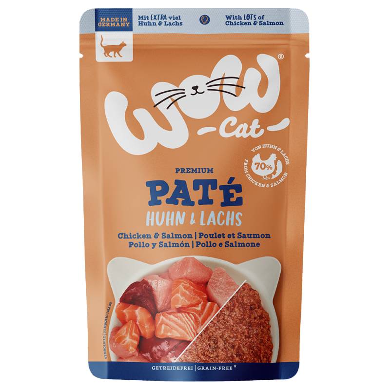 Sparpaket WOW Cat Adult 24 x 125 g - Huhn & Lachs von WOW Cat