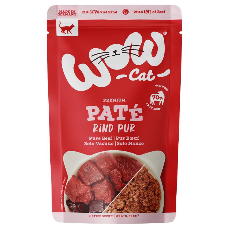 Sparpaket WOW Cat Adult 24 x 125 g - Rind Pur von WOW Cat