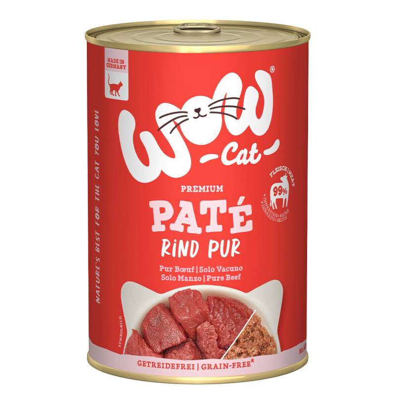 WOW CAT Adult Rind Pur 6x400g von WOW Cat