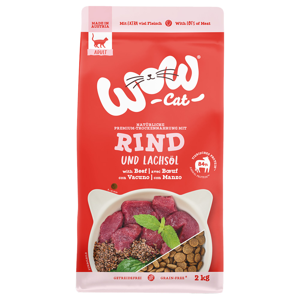 WOW Cat Adult mit Rind - 2 kg von WOW Cat