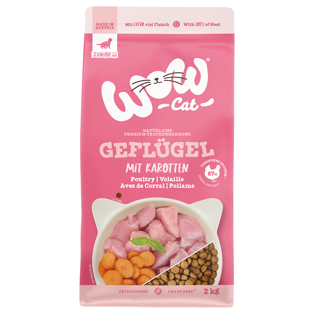 Wow Cat Junior mit Geflügel - 2 kg von WOW Cat