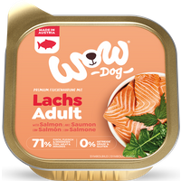 150g Hunde Nassfutter | Schale, Adult | Mit Lachs Löwenzahn und Brennnessel 150g Hunde Nassfutter | Schale, Adult | Mit Lachs Löwenzahn und Brennnessel von WOW DOG